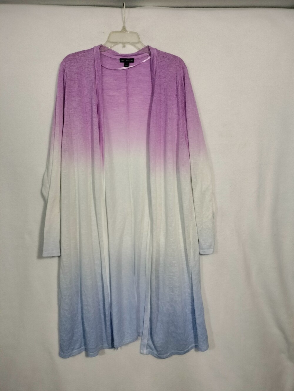 Lane Bryant Lavender White Blue Ombre Open-Front Cardigan